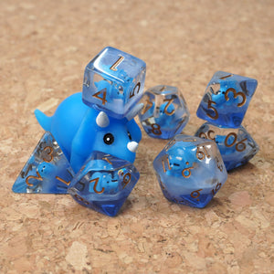 UGO il triceratopo blu Dice set