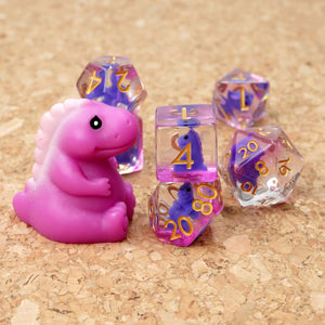 Tino il T-rex viola - Purple t-rex dice set