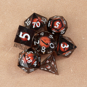 The Red Dragon EYE - Liquid Core dice set
