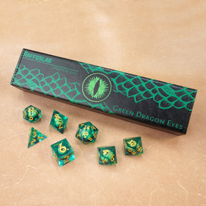 Green Dragon EYE - Liquid Core dice set