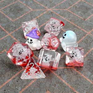 The Pumpkin Ghost Dice set