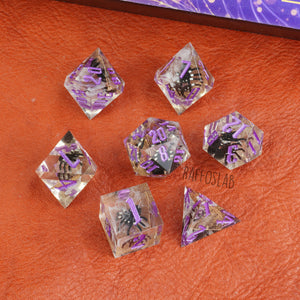 Purple Itsy Spider- set dadi sharp