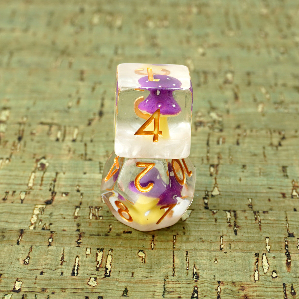 Purple Fungus Dice set