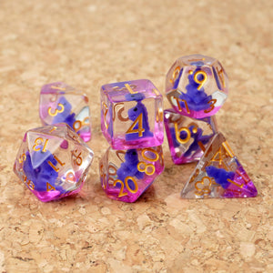 Tino il T-rex viola - Purple t-rex dice set