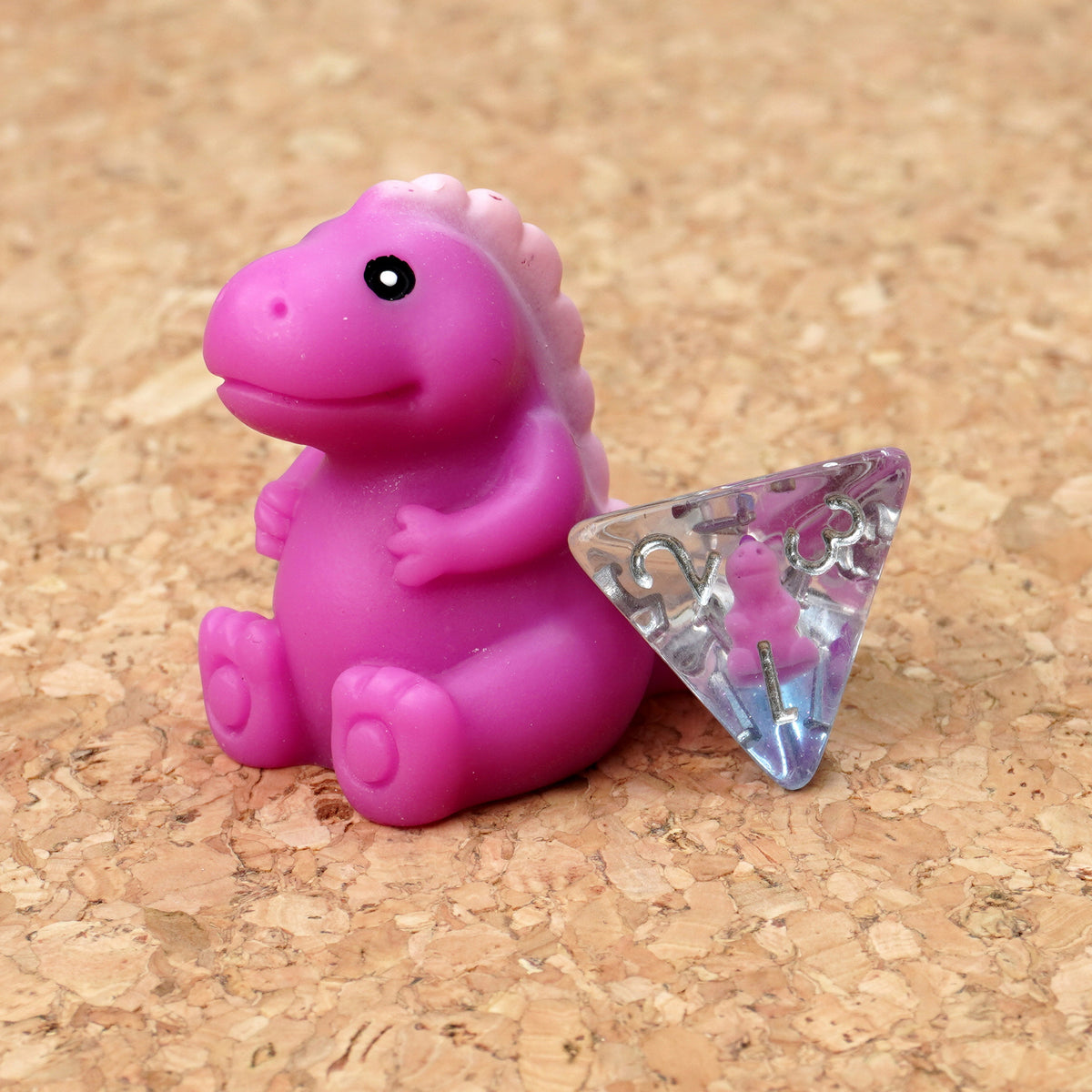 Pink T-rex Dice set