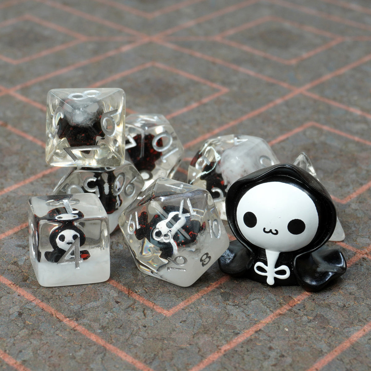 The UwU Reaper Dice set