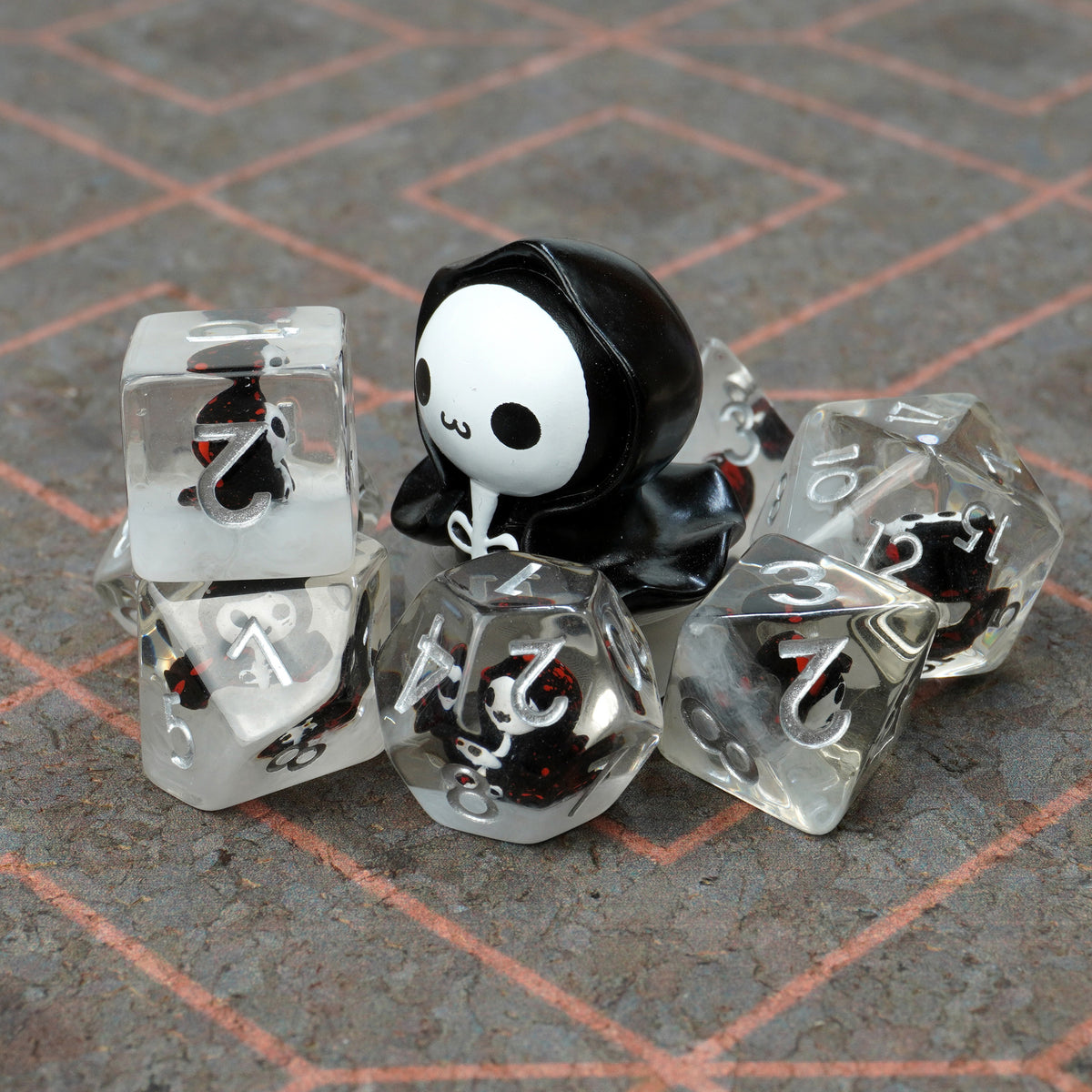 The UwU Reaper Dice set