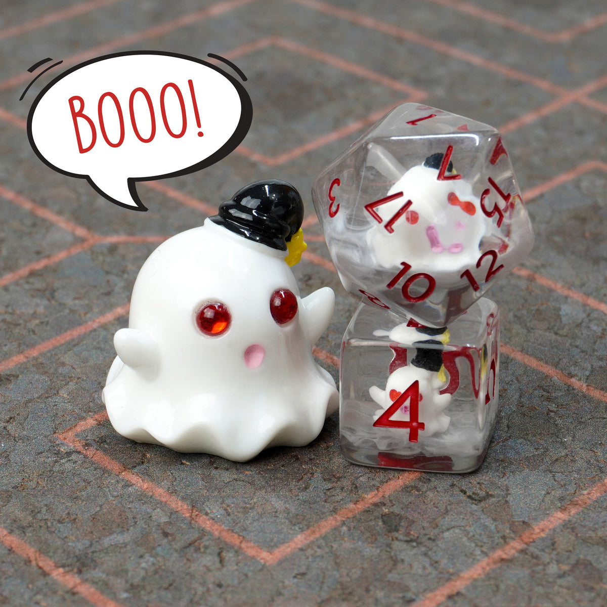The Spooky Ghost Dice set