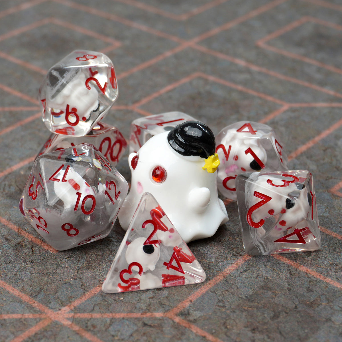 The Spooky Ghost Dice set