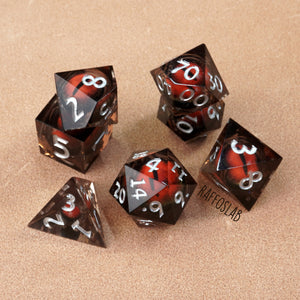The Red Dragon EYE - Liquid Core dice set
