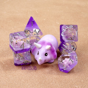 Matilde il Triceratopo rosa - Dice set