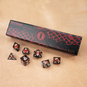 The Red Dragon EYE - Liquid Core dice set