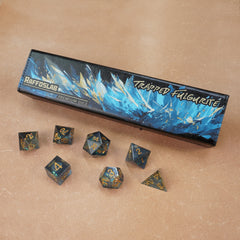 Trapped Fulgurite - set dadi sharp