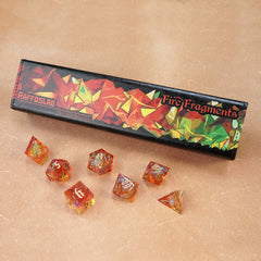 Fire Fragments - set dadi sharp
