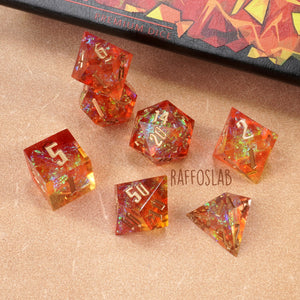 Fire Fragments - set dadi sharp
