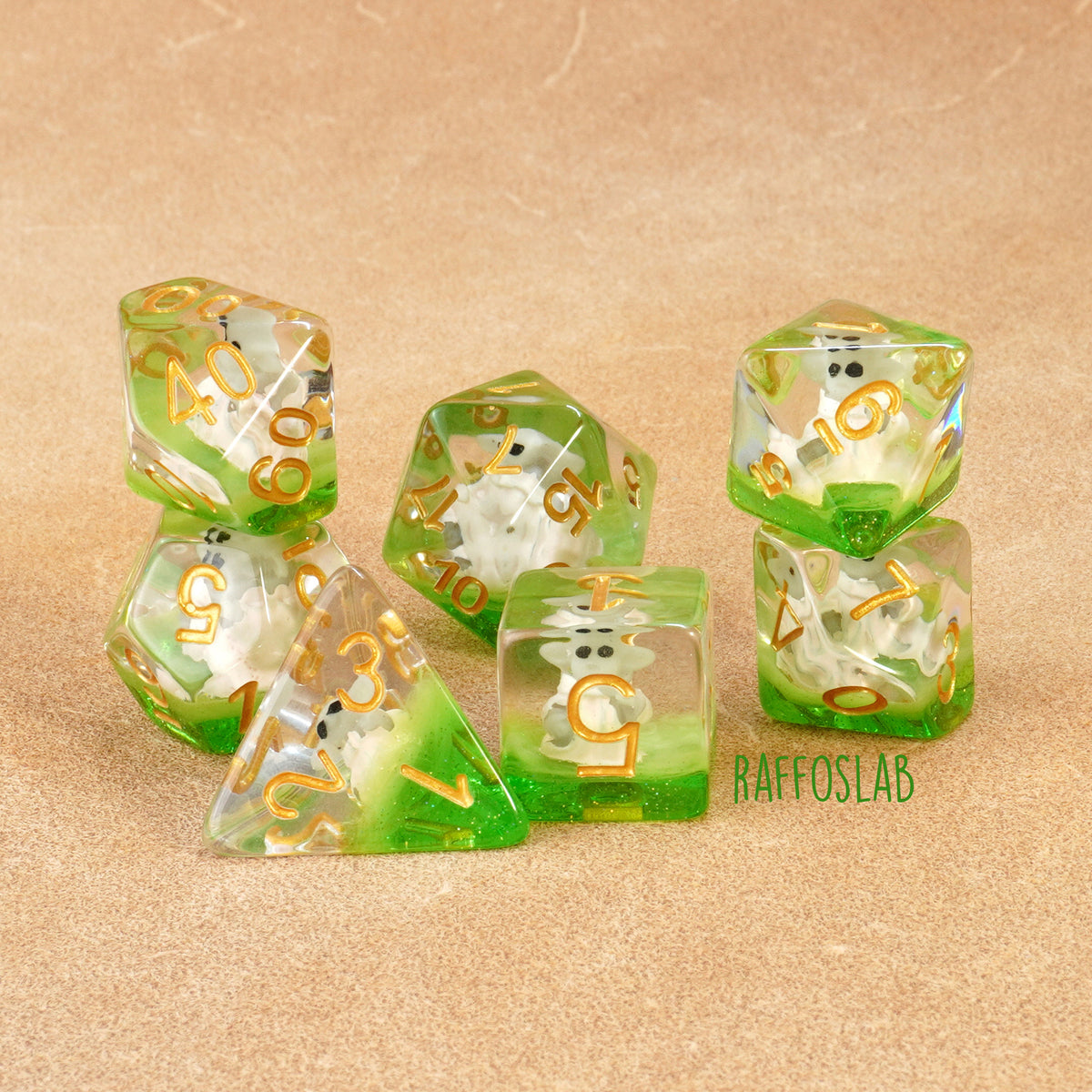 the Green BOI - Dice set