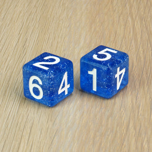 White blue Round - D6