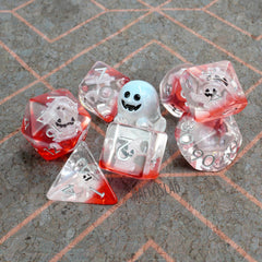 The Pumpkin Ghost Dice set