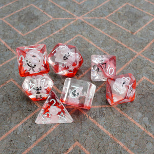 The Pumpkin Ghost Dice set