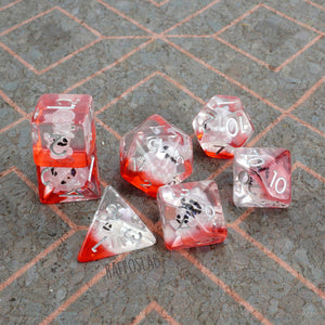 The Pumpkin Ghost Dice set