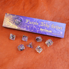 Purple Itsy Spider- set dadi sharp