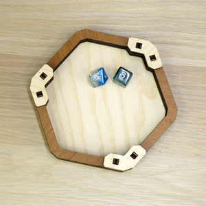 Base Lancia dadi Esagonale- Iroko-Rovere