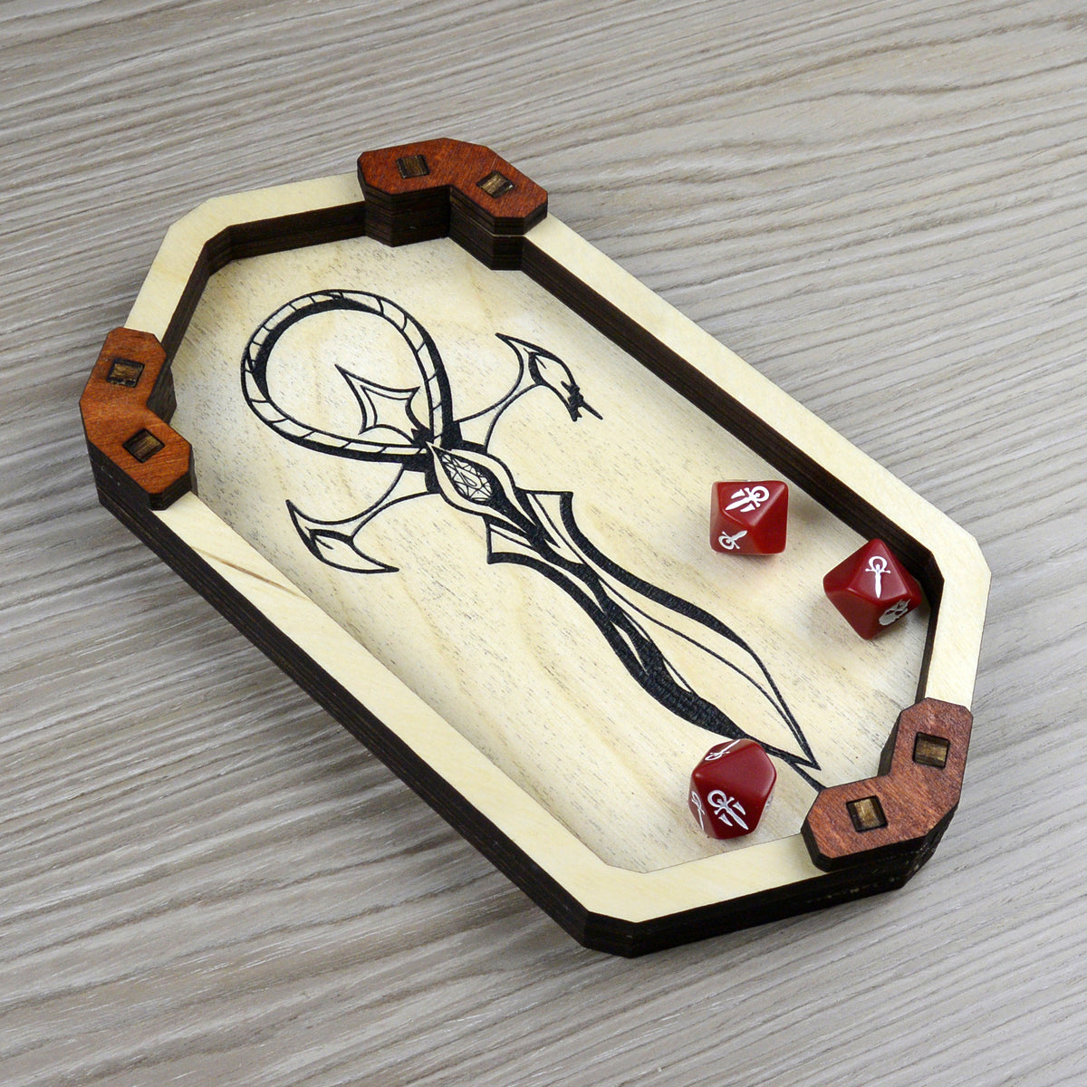 Base Lancia Dadi Esagonale Lunga- Vampire ankh