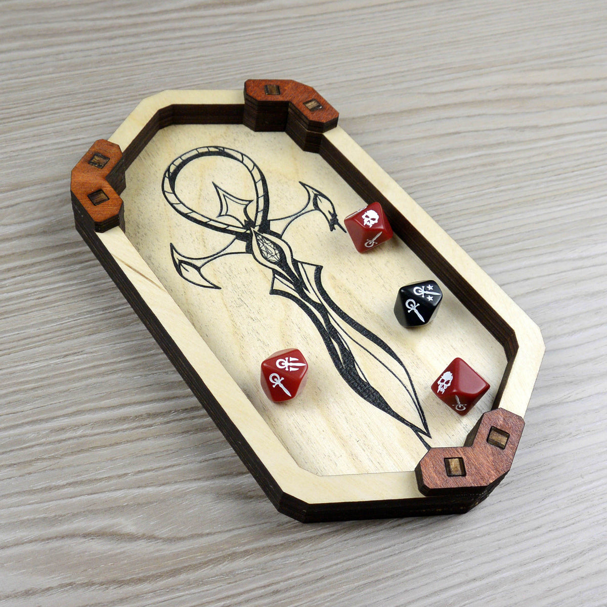 Base Lancia Dadi Esagonale Lunga- Vampire ankh