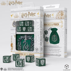 Set d6 e sacchetto Serpeverde - Verde