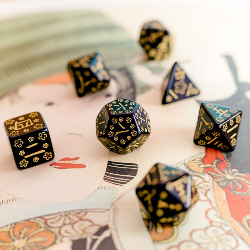 Japanese dice set - Deep Night Firefly